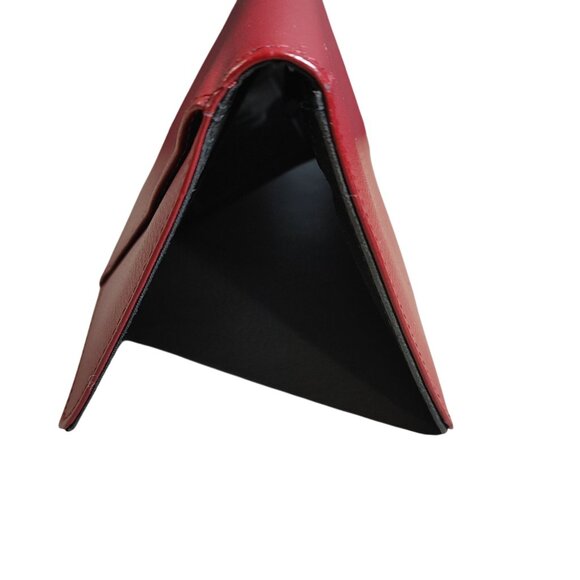 Long Wallet Red Faux Leather Travel Passport Card Slots Zipper Pocket Organizer - Picture 6 of 8